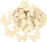 TINKSKY 50pcs Wooden Butterfly Shapes Craft Blank, Natural Unfinished Cutout Shape Wooden Butterfly, Christmas, Wedding, Guestbook, Decoupage Fami...