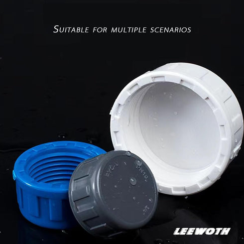 15PCS PVC Round Female Thread Hose Connector 1/2PT Pipe Fitting Cap Pipe End Cap Plug for Plumbing Applications, Perfect for DIY Projects, Pipe Re...