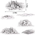 Hying Spring Landscape House Clear Stamps for Card Making, Field Tree Transparent Rubber Stamps for Bullet Journal DIY Scrapbook Decoration Handma...