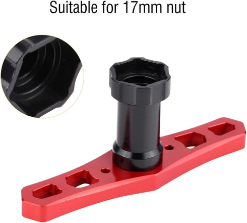 RC Wheel Nut Wrench, 17 mm RC Wheels and Tires Wheel Nut Sleeve Wrench Tool, 17mm Hex Socket for RC Car Tire Maintenance Tool for RC Car Airplane...