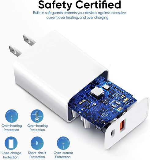 iPhone 14 pro Charger Block,USB C Wall Charger, Upgraded Certified 20W PD+Type C Charger Box Plug Dual Port Power Adapter for iPhone 13 Pro/12 Pro...