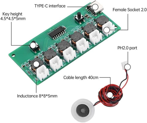 Six Spray Humidifier Module DC5V Atomization Control Board Ultrasonic Atomizer TYPE-C Interface Mist Maker Driver Circuit Board...
