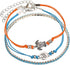 3 Pcs Multilayer Blue Beads Turtle Anklets for Women Men Foot Boho Handmade Adjustable Anklets...