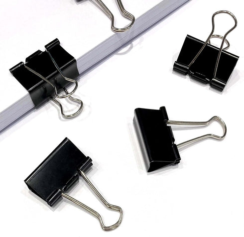40Pcs Medium Binder Clips, 1.25 inch(32mm), Paper Clamps Medium Size for Office Supplies, Black...