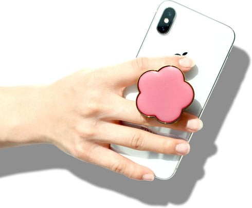 Elegant Mocha Flower Phone Grip - Artistic, Expandable, Collapsible - Gentle Touch, Secure Hold (Pink)...