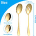 6 Pieces Serving Spoons Set, 8.7 Inch Serving Spoon, Includes 3 Serving Spoons and 3 Slotted Spoons, Stainless Steel Buffet Banquet Spoons, Large ...