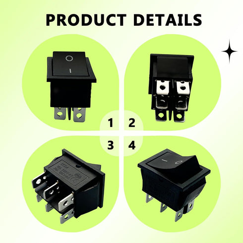 00801-1775 Shifter Rocker Switch Replacement for Power Wheels Shifters DPDT 6 Pin?for Fisher-Price (Mattel) Power Wheels Kids Ride on Cars, Trucks...