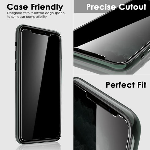 MICHETT CTREEY iPhone XS Screen Protector, Anti-Scratch Tempered Glass Screen Protector for Apple iPhone Xs Max 16.5 inch 2018 Release (Black)......