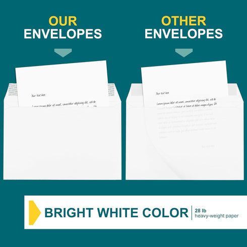 9x12 Booklet Envelopes - 15 pack - Mailing Envelopes Self Seal - Plain White Envelopes with Peel & Seal Closure - Open-Side 9 x 12 Envelopes - 28 ...