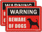2 Pack Beware of Dog Signs 10 x 7 Inches Metal Dogs Warning Sign for Fence Yard Door Gate Lawn Reflective Sturdy Rust Aluminum Waterproof Easy to ...