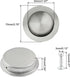 2 Pcs Round Recessed Flush Pocket Door Pull, 304 Stainless Steel Brushed Nickel Sliding Door Handles for Kitchen Bedroom, 70mm Outer Diameter...