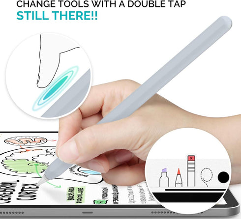 AhaStyle Silicone Case for Apple Pencil 2nd Generation & Apple Pencil Pro (2024) Sleeve Skin Ultra Thin Apple Pencil Protective Cover Compatible w...