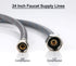 ARCORA Faucet Supply Lines, 24" Length Bathroom Kitchen Faucet Connector Braided Nylon Water Supply Line 3/8" Comp x 1/2" FIP 2Pcs (1 Pair)...