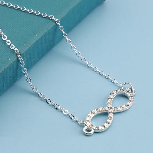 Boho Infinity Ankle Bracelet Crystal 8 Shape Anklet Bracelet Minimal Silver Rhinestone Anklets Personlized Foot Chain Jewelry for Women and Girls...