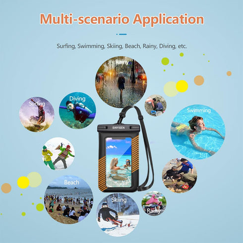 Waterproof Phone Pouch 2pcs(S+L)Waterproof Phone Lanyard Case,IPX8 Floating Waterproof Phone Case Dry Bag for iPhone 15 14 Pro 13 13 Pro Max 12 11...