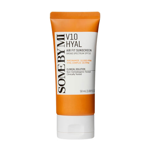 SOME BY MI V10 Hyal Air Fit Sunscreen - 1.69Oz, 50ml - Daily Niacinamide SPF 50 Korean Sunscreen for Face with UV Protection - No White Cast and E...