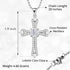 Shop LC Cross Necklace for Women White Cubic Zirconia Pendant Christian Jewelry Faith Religious Stainless Steel Size 20" Catholic Faith Christian ...