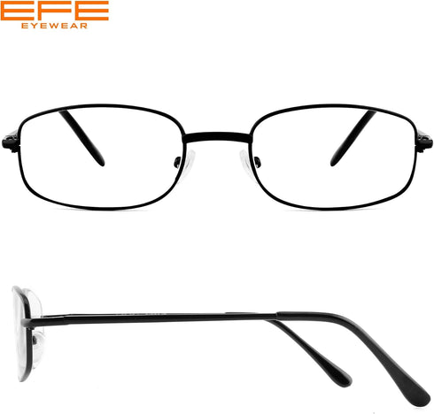 EFE Metal Frame Reading Glasses Readers for Men Women 2.5 Wire Lightweight Spring Hinge Eyeglasses 4 Pack (Mixcolor, 2.5)...