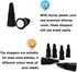 ANIN 8 pcs of Wine Stoppers, Reusable Silicone Beverage Bottle Sealer Replacement with Grip Top for Cork to Keep the Wine Fresh - Black...