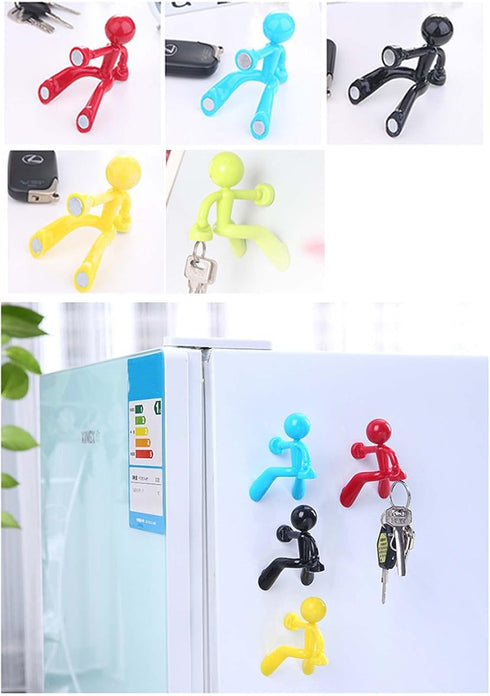Creative Wall Climbing Villain Refrigerator Magnets, Magnet Key Hanging (Orange, Blue, Red, Green)...