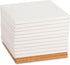 Bright Creations White Square Ceramic Coasters - 4 in x 4 in Unglazed Tiles with Cork Backing, 12 Pack - Blank Ceramic Square Coasters for Crafts ...