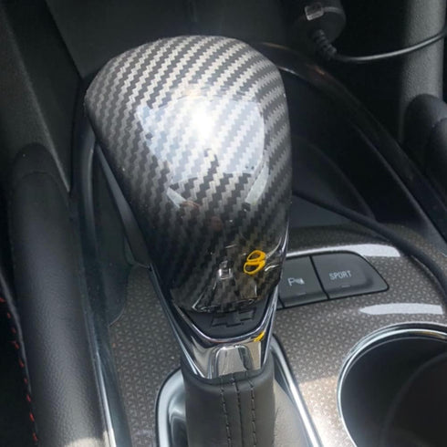 Sport Style Carbon Fiber Print Gear Shift Knob Cover Trim for Chevrolet Equinox 2022 Traverse Trailblazer (Carbon Fiber)...