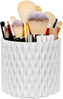 WAFJAMF Makeup Brush Holder 360 Rotating Cosmetics Holders Storage Cup for Vanity Desktop Bathroom Countertop 5 Slot Makeup Brushes Container - Cl...