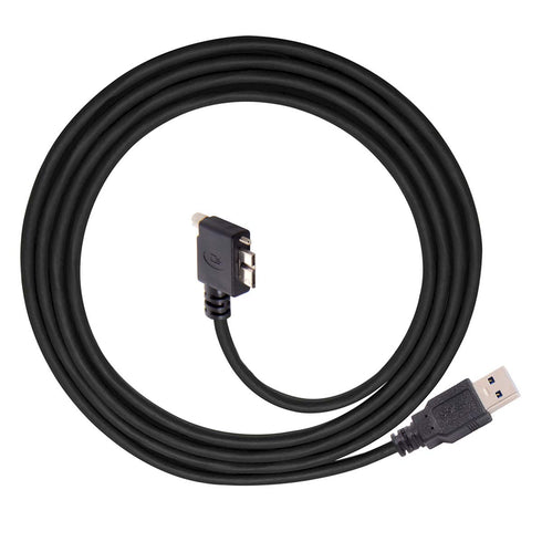 JSER 1.2m 90 Degree Left Angled Micro USB Screw Mount to USB3.0 Data Cable Compatible for Industrial Camera...