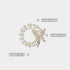 Wreath Brooch Natural Pearl Butterfly Scarf Buckle Pin Empty Holder Accessories Wedding Corsage, White Pearl (X2263-1-230)...