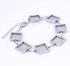Reidgaller 5pcs Stainlesss Steel Bracelet Making Kit Fit 10mm Square Cabochon Bracelet Bezel Tray Blanks DIY Jewelry Accessories...