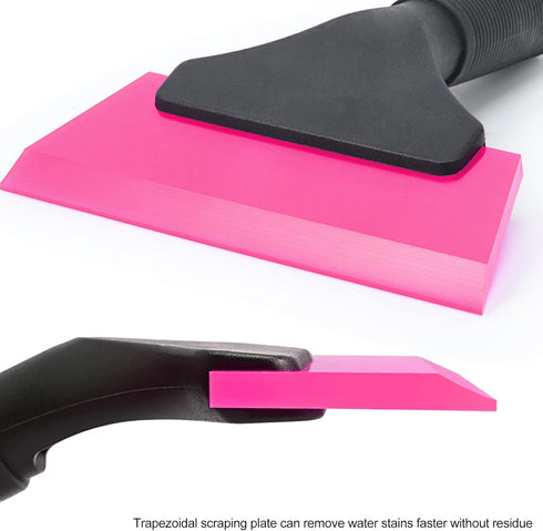 EHDIS Small Squeegee 5 inch Rubber Window Tint Windshield Scraper for Car,Glass, Mirror, Shower, Door,Bathroom Cleaning (Pink)...