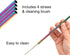 HIC Kitchen Reusable Rainbow Drinking Straws, 18/8 Stainless Steel, Set of 4 Straws with Cleaning Brush...