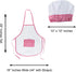 Super Z Outlet 12pc Set Complete Kids Cooking and Baking Apron With Pocket and Chef Hat Dress Up Set, Red Chef Costume for Career Role Play One Si...