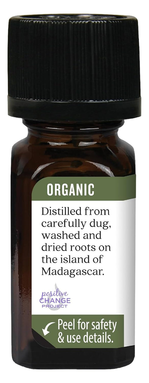 Aura Cacia Certified Organic Pure Vetiver Essential Oil, 0.25 fl. Oz...