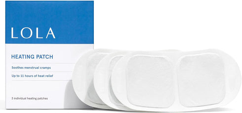 LOLA Heating Patches for Period Cramps (3 Count), Soothing Natural Heat Therapy for Pain Relief, Disposable Heating Pad...