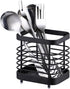 Kitchen Utensil Holder, Stainless Steel Sink Utensil Holder Countertop, Kitchen Utensil Drying Caddy, Cutlery Drainer for Kitchen Utensil, Rust-Pr...