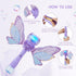 automatic bubble wand, upgrade princess bubble blower with LED light and bubble solution 6 wands for girls/kids, portable outdoor/indoor toy for t...