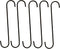 SunGrow S-Shaped Metal Tree Branch Hangers, Black Hook Stainless Steel Stakes for Bird Feeder & Baths, Plant Hanger, Outdoor Lights (5 Pcs - 6 Inc...
