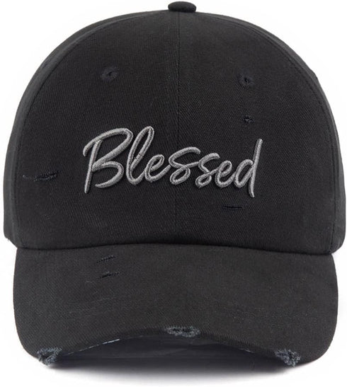 Bloomouflage Blessed Hat Distressed Black...