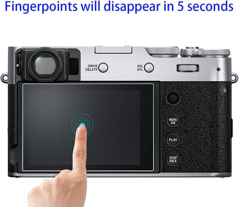 Lens Cap+Screen Protector for Fujifilm Fuji X100V X100VI Camera(for Accessories),X-100V X-100VI LCD Screen Protector +Aluminum Lens Cap with Flock...