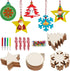 OurWarm 40PCS Wooden Christmas Ornaments Unfinished Wood Slices with Holes, Christmas Crafts DIY Centerpieces Wooden Ornaments to Paint Hanging De...