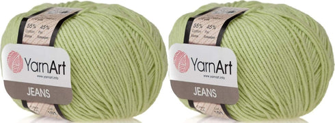 Amigurumi Cotton Yarn, YarnArt Jeans Yarn 55% Cotton 45% Acrylic Lot of 2 Skein 100gr 350yds Knitting Acrylic Cotton 2 Sport Yarn (11)......