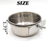 RONYOUNG 2PCS Bird Feeding Dish Cups with Spoon, Parrot Food Bowl Clamp Holder - Stainless Steel Coop Cup, Bird Cage Water Bowl for Parakeet Afric...
