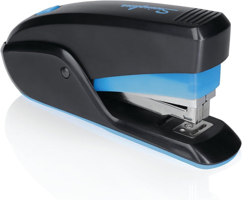 Swingline Stapler, Quick Touch Reduced Effort Stapling, Compact, 15 Sheets, Black/Blue (S7064564)...