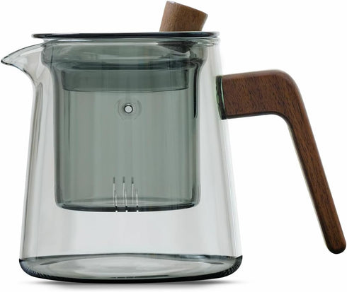 Glass Teapot with Removable Glass Infuser, Teapot Kettle for Blooming and Loose Leaf, Borosilicate Glass Tea Maker 17oz/500ml...