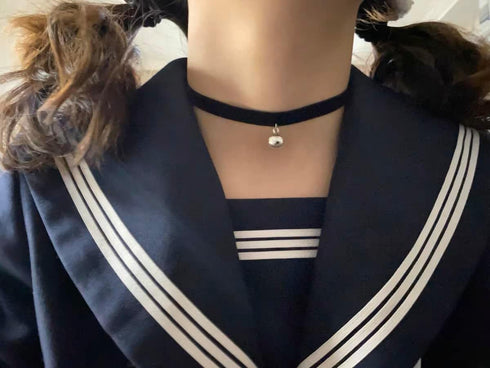 Ziper Cosplay Black Lolita Bell Choker Cat Gothic Collar...