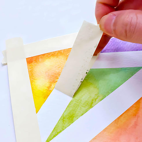 4 Pack White Artist Tape - Art Masking Tape for Watercolor Paper, Canvas Acrylic Painting, Curves, Framing, Paint, Gouache, Console - Acid Free Dr...