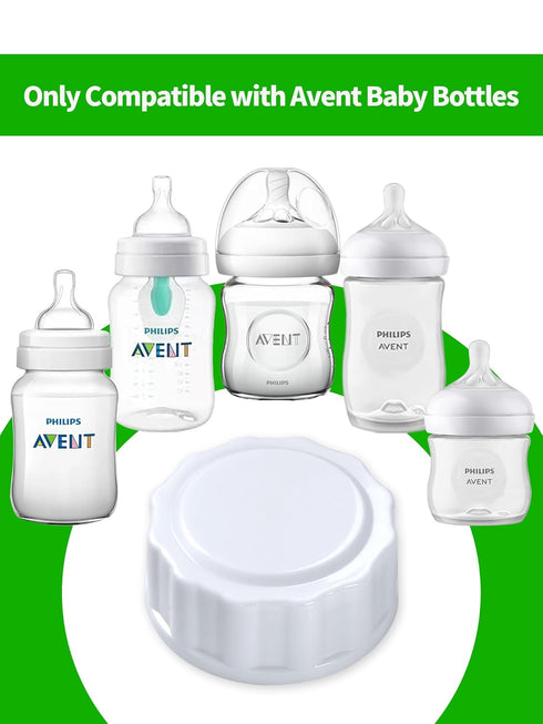 Travel and Storage Bottle Caps Compatible with Avent Baby Bottles, Bottle Lids Replacement, 8 Count...