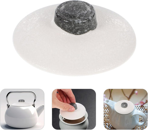 MAGICLULU Ceramic Teapot Lid Replacement,Tea Kettle Lid Beverage Dispenser Lid Tea Cup Covers Whistle Kettle Lid Replacement Tea Maker Top Lids fo...