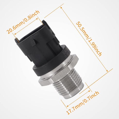 KIPA Fuel Rail Pressure Sensor for Dodge Ram 2500 2003-2007 Dodge Ram 2003-2006 Truck Cummins Diesel L6 5.9L Replace Bosch OEM # 0281006425 028100...